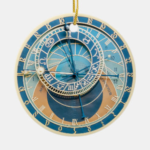Ornamento De Cerâmica Fechamento do Relógio Astronômico de Praga, R. Che