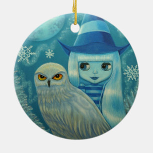 Ornamento De Cerâmica Feiticeira Neve Wonderland Sonderland