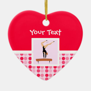 Ornamento De Cerâmica Feixe de equilíbrio bonito da ginástica