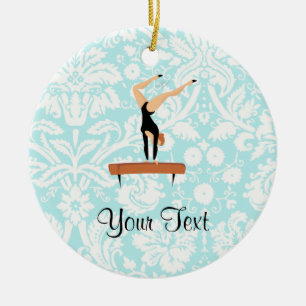 Ornamento De Cerâmica Feixe de equilíbrio da ginástica