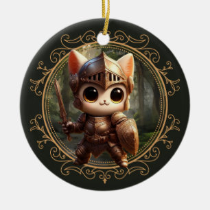 Ornamento De Cerâmica Feline Fantasy Adventure