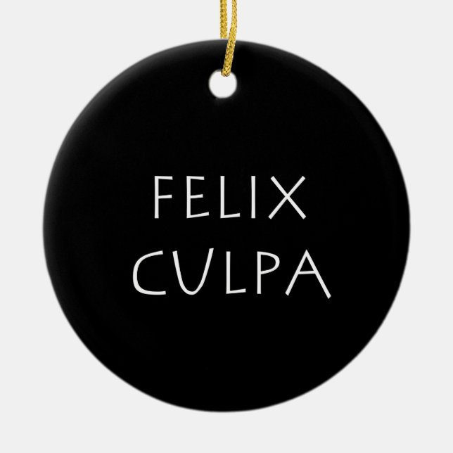 Ornamento De Cerâmica Felix culpa (Frente)