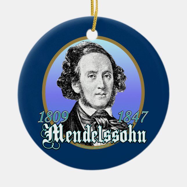 Ornamento De Cerâmica Felix Mendelssohn (Frente)