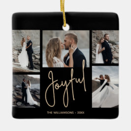 Ornamento De Cerâmica Feliz 5 Foto Natal