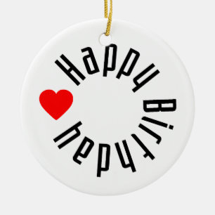 Ornamento De Cerâmica Feliz aniversário