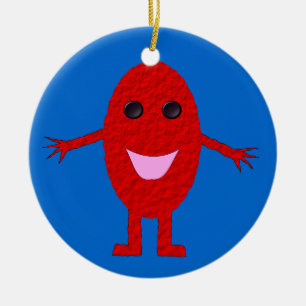 Ornamento De Cerâmica Feliz aniversário do Red Grape Custom