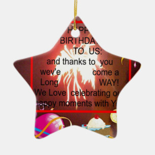 Ornamento De Cerâmica Feliz Aniversário Para Nós