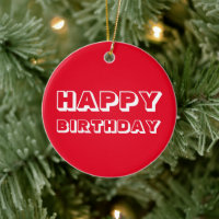 Feliz Aniversário, Vermelho branco moderno ousado