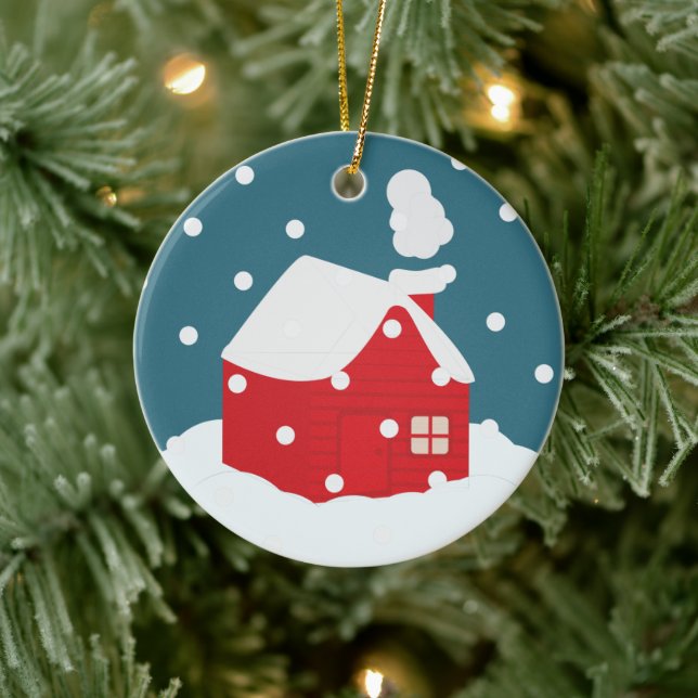 Ornamento De Cerâmica Feliz ano novo (Árvore)