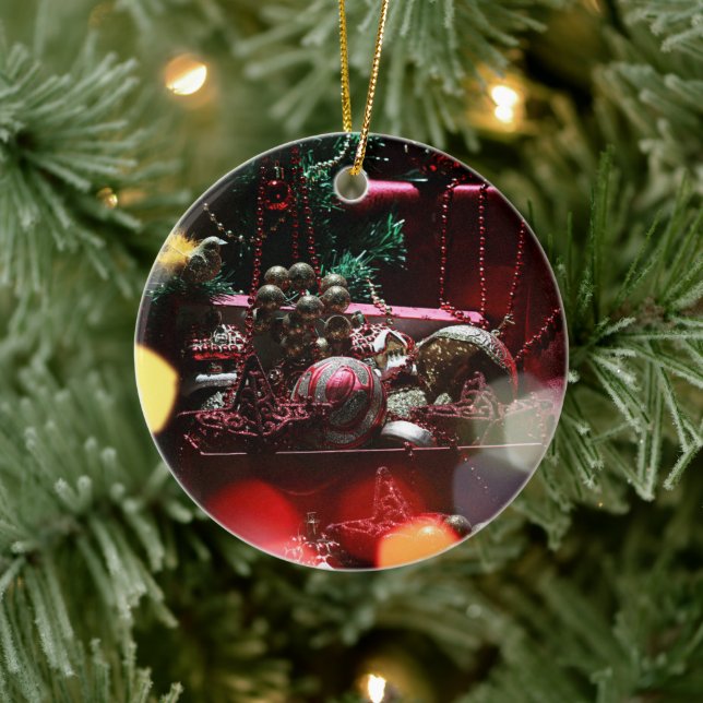 Ornamento De Cerâmica Feliz ano novo (Árvore)