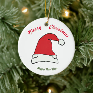 Ornamento De Cerâmica Feliz ano novo de Natal Merry Ornament