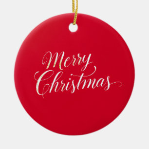 Ornamento De Cerâmica Feliz Ano Novo Natal Alegre Temporada de Férias