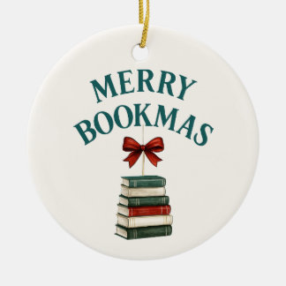 Ornamento De Cerâmica Feliz Bookmas