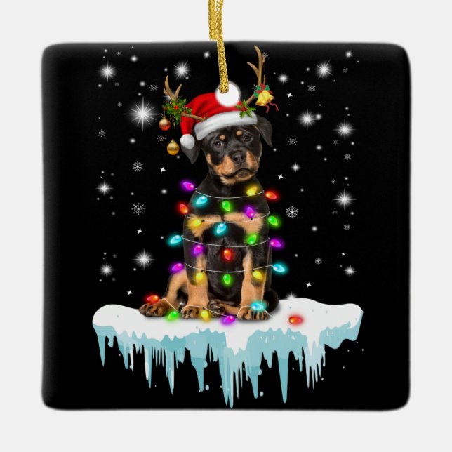 Ornamento De Cerâmica Feliz de Natal, meu malandrinho (Frente)