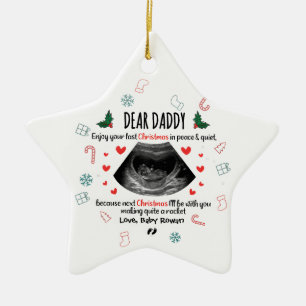 Ornamento De Cerâmica Feliz de Pai 1 da Janestore personalizada e rua