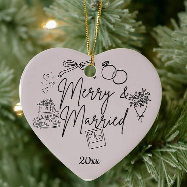 Ornamento De Cerâmica Feliz de rabo e casado (Criador carregado)