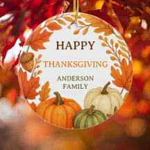 Feliz dia de Ação de Graças, abóboras caem folhage