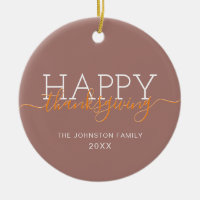 Feliz Dia de Ação de Graças, marrom claro