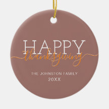 Feliz Dia de Ação de Graças, marrom claro