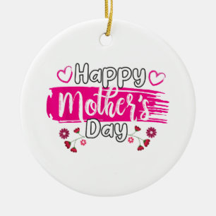 Ornamento De Cerâmica Feliz Dia de as mães 2025 Tshirt para Mulheres Mãe