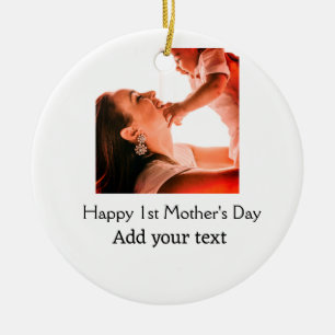 Ornamento De Cerâmica Feliz Dia de as mães de 1rua que a melhor mãe jama