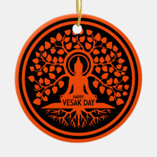 Ornamento De Cerâmica Feliz Dia do Vesak