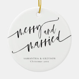 Ornamento De Cerâmica Feliz E Casado Novamente