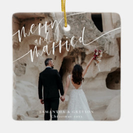 Ornamento De Cerâmica Feliz E Casado Novamente