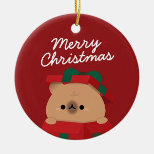 Ornamento De Cerâmica Feliz e Simples Feliz Natal