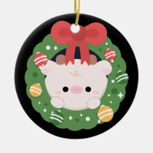 Ornamento De Cerâmica Feliz e Simples Feliz Natal