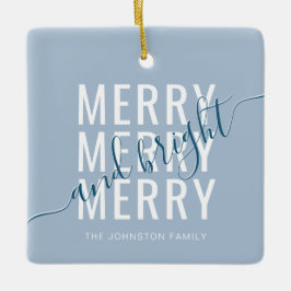 Ornamento De Cerâmica Feliz elegante e Natal brilhante