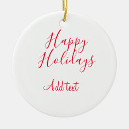 Ornamento De Cerâmica Feliz feriado natalino simples mi