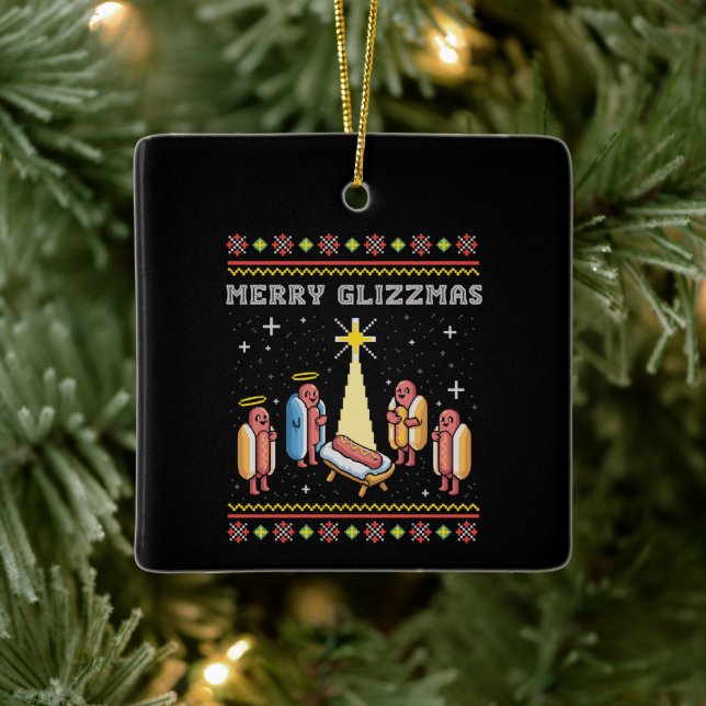 Ornamento De Cerâmica Feliz Glizzmas Feia Natal Quente Xmas (Árvore)