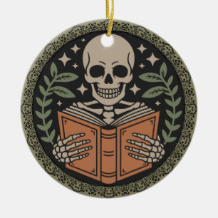 Ornamento De Cerâmica Feliz Gothmas Para Meu Amante de Livros Favorito