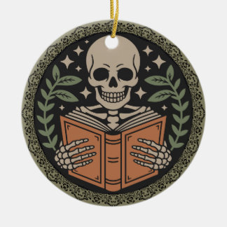 Ornamento De Cerâmica Feliz Gothmas Para Meu Amante de Livros Favorito