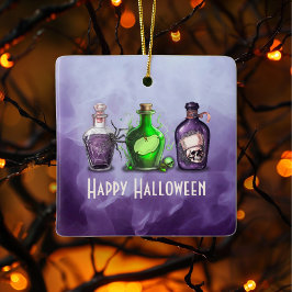 Ornamento De Cerâmica Feliz Halloween Apothecary Jar