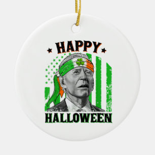 Ornamento De Cerâmica Feliz Halloween Engraçado Joe Biden Dia de São Pat