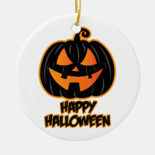 Ornamento De Cerâmica Feliz Halloween para Homens e Mulheres - Pumpkin H