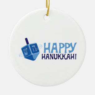 Ornamento De Cerâmica Feliz Hanukkah