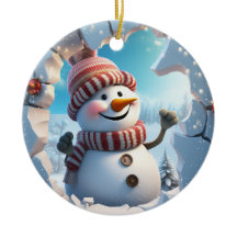 Feliz homenzinho de neve. É Natal.