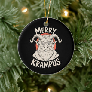 Ornamento De Cerâmica Feliz Krampus Mítico Natal Xmas Feriado