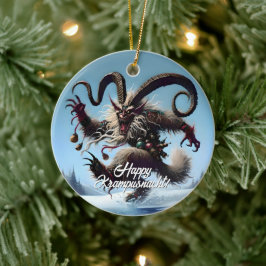 Ornamento De Cerâmica Feliz Krampusnacht Engraçado