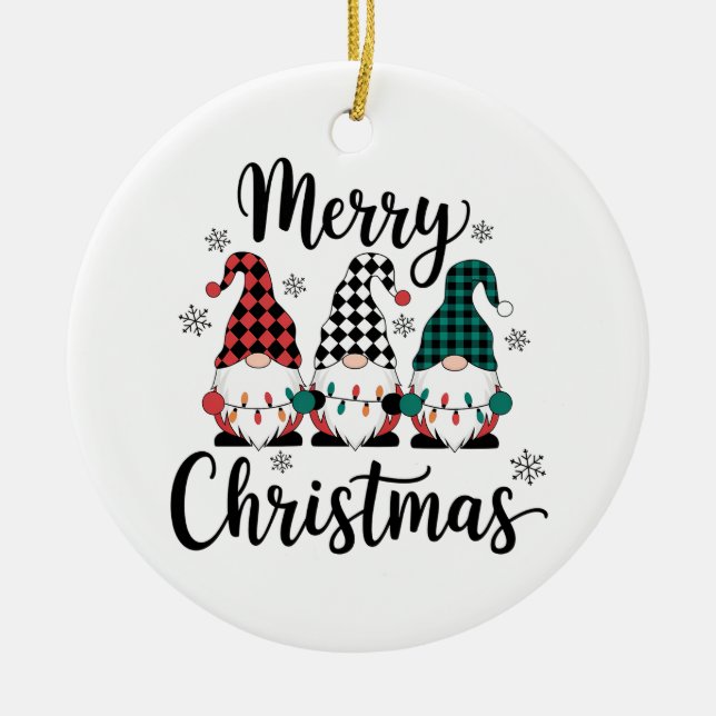 Ornamento De Cerâmica Feliz Natal (Frente)