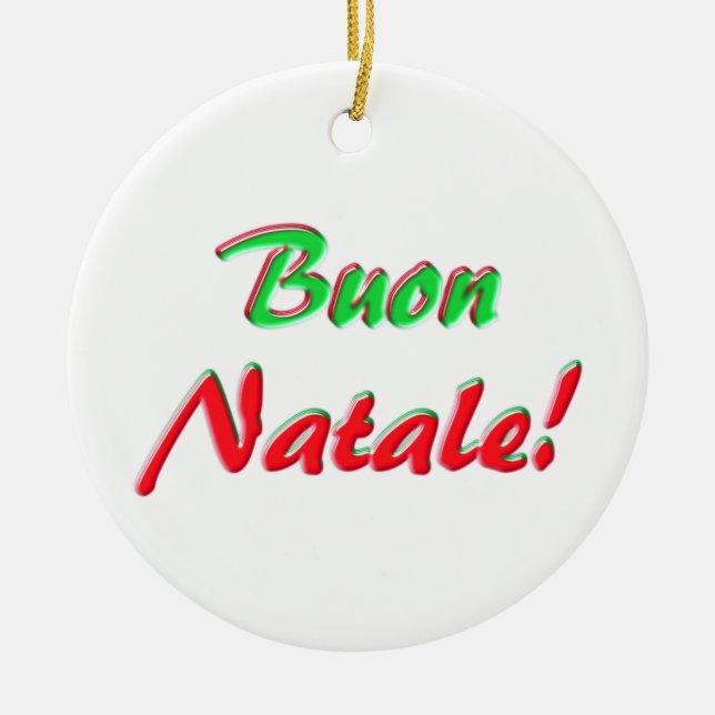 Ornamento De Cerâmica Feliz Natal (Frente)