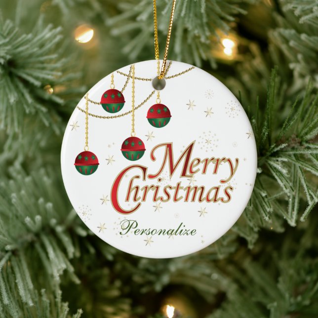 Ornamento De Cerâmica Feliz Natal (Árvore)