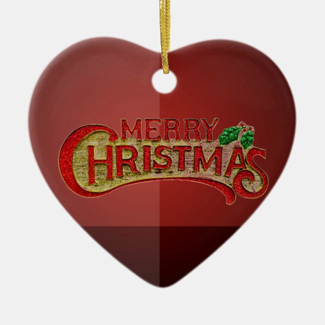 Ornamento De Cerâmica Feliz Natal (Frente)