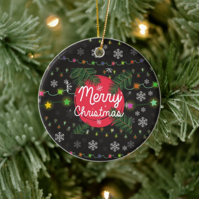 Ornamento De Cerâmica Feliz Natal (Árvore)