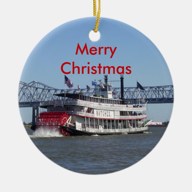 Ornamento De Cerâmica Feliz Natal (Frente)