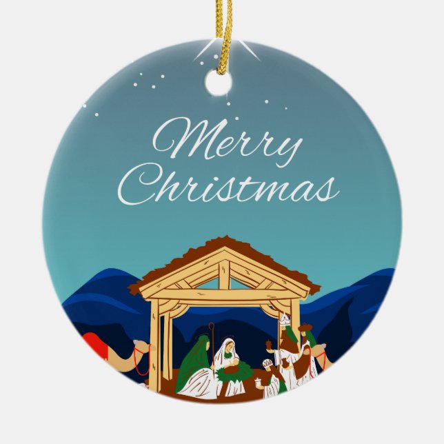 Ornamento De Cerâmica feliz Natal (Frente)