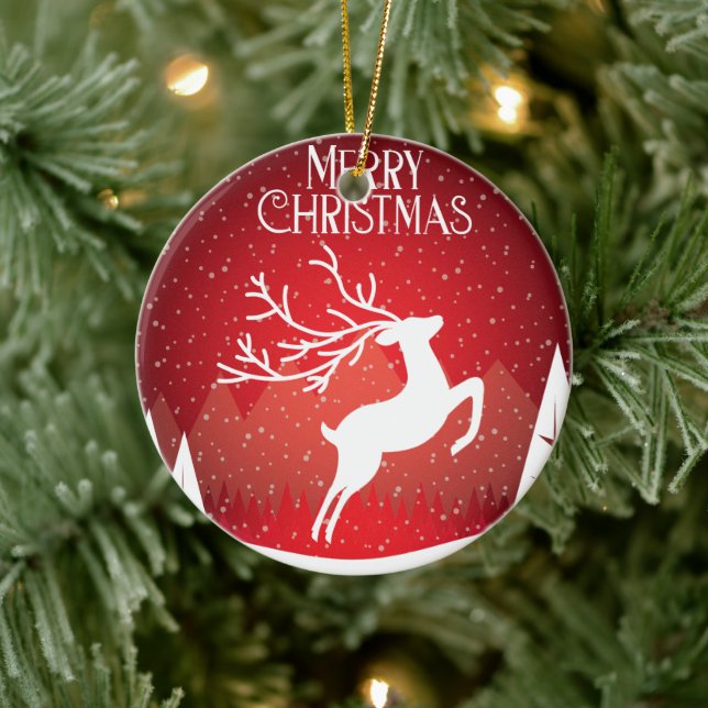 Ornamento De Cerâmica Feliz Natal (Árvore)